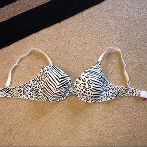 Victoria Secret PINK zebra print push up bra - 36C